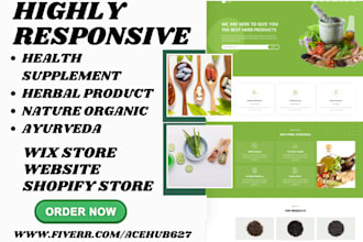 design health supplement store herbal ayurveda nature organic shopify website