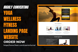 build yoga landing page wellness yoga studio website fitness yoga lead funnel