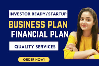 develop investor ready business plan, proposal and pitch deck