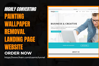 build painting landing page painting studio art website painting lead funnel
