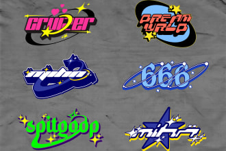 design custom y2k logo for your streetwear brand