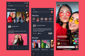 build live streaming app, event booking app, conference app, ticket booking app