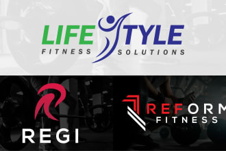 do health, gym, and fitness logo design service in 24 hours
