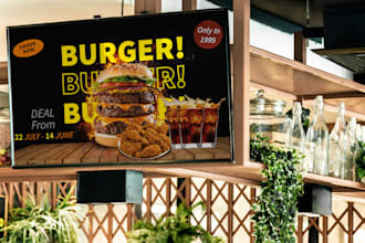 design attractive , billboard, yard sign,signboard,and banner