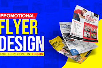 design roofing flyer, plumbing brochure, print ready postcard