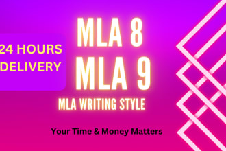 do reference listing citation in mla8 mla9 style perfectly