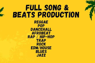 produce your reggae dancehall afrobeat pop funk tropical song