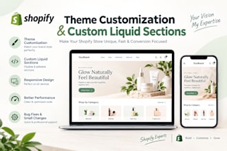 do shopify theme customization and custom liquid sections