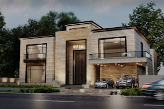 visualize architecture 3d house design exterior rendering