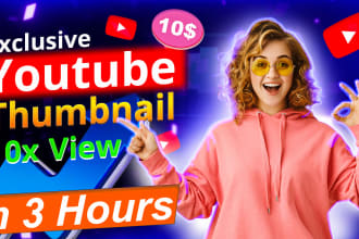 create a thumbnail click baiting seeking attention  hire me