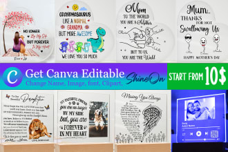 do shineon heart square acrylic design with canva editable