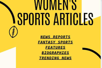 write womens sports articles for you