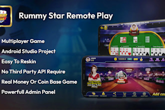 develop rummy game,teen patti, colour prediction and 24 more games