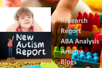 write you well researched child development and autism within 24 hours