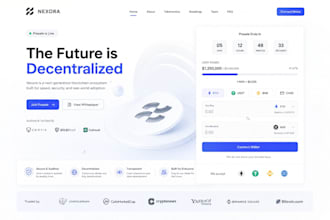 create ico presale website futuristic minimalist design