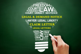 be your lawyer for writing demand letters and legal notices