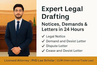 be your lawyer for drafting expert legal notices