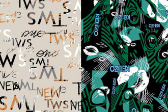 create a custom monogram seamless pattern design