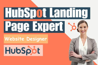 create editable high converting hubspot landing page website
