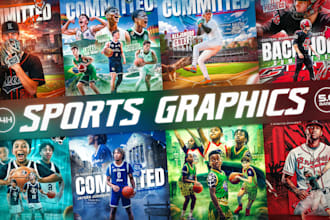 design sports poster, flyer for basketball, football, baseball