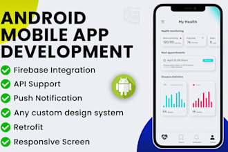develop android, ios mobile app using flutter with firebase
