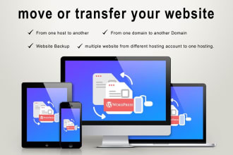 move or transfer your website to new host or domain in 24hrs