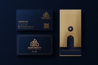 create  2 business card design with qr code