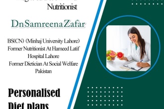 be your online nutritionist, dietician to make diet plans