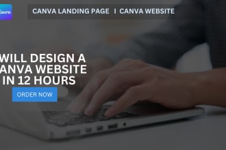 write website content and create canva website in 24 hours