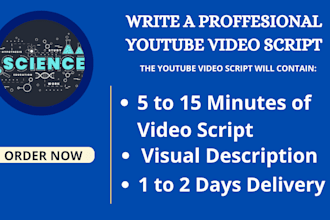 do video script writing for youtube channel