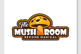 be create very unique and professional mushroom logo design