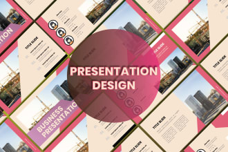 do powerpoint presentation design, pitch deck design, powerpoint template