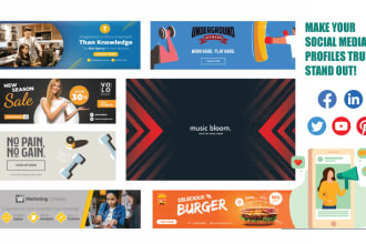 design social media header and cover