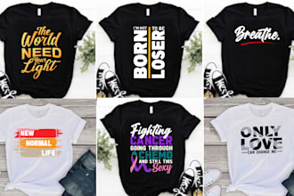 do custom trendy typography t shirt design