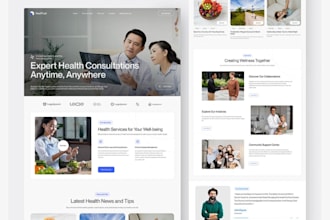 setup healthcare website, health supplement website, vitamin supplements website