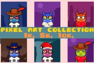 design unique pixel art nft collection