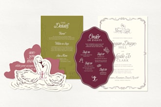 design elegant wedding stationery