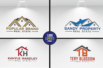 design real estate for construction, property, home, business logo design