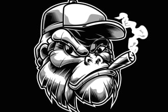 do cartoon illustration for t shirt or logo in my style
