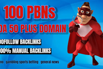 do 100 da DR homepage da 50 plus dofollow permanent SEO backlinks