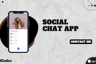 develop your social chat app, dating app with react native