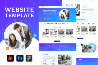 design your web UI UX and web template in PSD, figma