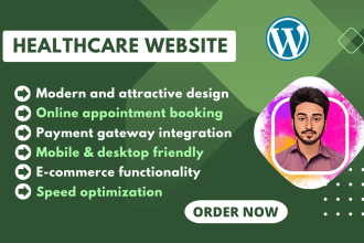 design a professional medical, healthcare website and dental website