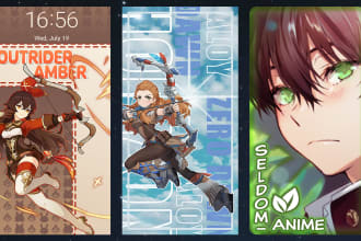 design an amazing custom anime phone wallpaper for you