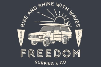 do creative vintage hand drawn label style illustration