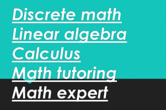 help you in discrete math linear algebra calculus