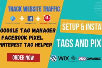 set up pixels and tag manager for your website
