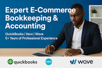 setup, clean up, bookkeeping in quickbooks, xero, and wave