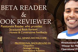 beta read, write structured book reviews on your writing
