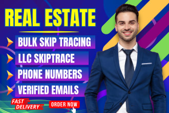 do real estate best, bulk and llc skip tracing for investors